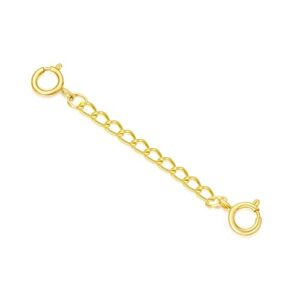 10k Real Gold 1"/1.5"/2"/3"/4" Necklace Extender Chain, Durable Strong Removable Gold Chain Extender, 10k Gold Adjustable Extension Chain for Necklace Bracelet Anklet