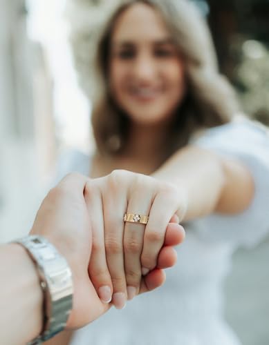 Premium Emerald&Moissanite Clover Rings for Lucky Women|Moissanite D Color VVS1 Clarity 3EX Cut|925 Sterling Silver 14K Gold Plated Non Tarnish - 图片 4