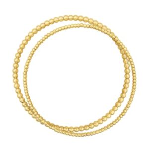 - Poppy Gold Bracelet Set - 18k Gold-Plated Brass - Luxurious and Durable Finish - Stackable for Dynamic Style - Perfect for Gifting