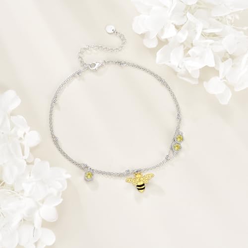 Starfish Ankle Bracelets for Women Seabeach Anklets 925 Sterling Silver Adjustable Foot Beaded white opal Ankle Bracelet Anklet Jewelry - 图片 5