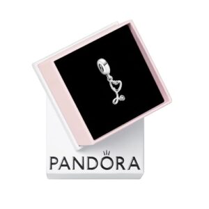 Stethoscope Heart Dangle Charm - Compatible Moments - Gift for Her - Made with Sterling Silver & Cubic Zirconia - with Gift Box