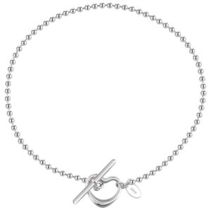 Ankle Bracelets for Women, 925 Sterling Silver Cross/Bead Ball/Infinity/Heart Link Chain Anklet Bracelet for Women, Adjustable Silver OT Toggle Clasp Heart Link Chain Anklet Bracelet