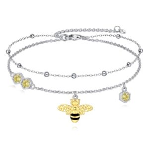 Starfish Ankle Bracelets for Women Seabeach Anklets 925 Sterling Silver Adjustable Foot Beaded white opal Ankle Bracelet Anklet Jewelry