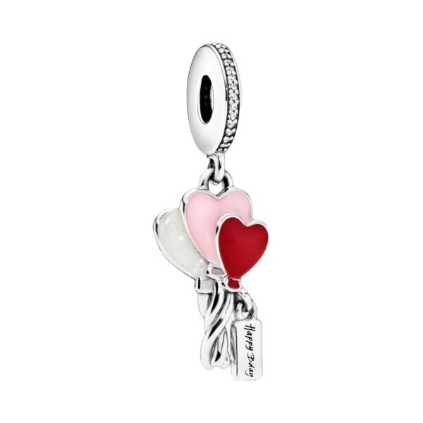 Happy Bday Balloon Dangle Charm - Bracelet Charm for Moments Bracelets - Gift for Her - Sterling Silver & Enamel - Jewelry for Women with Gift Box - 图片 3