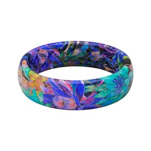 Aspire Silicone Ring - Breathable Rubber Wedding Rings for Women, Unique Design, Comfort Fit Ring