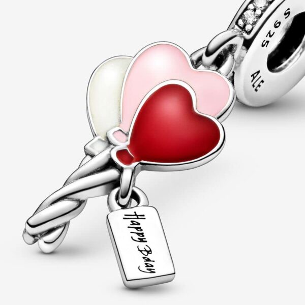 Happy Bday Balloon Dangle Charm - Bracelet Charm for Moments Bracelets - Gift for Her - Sterling Silver & Enamel - Jewelry for Women with Gift Box - 图片 6
