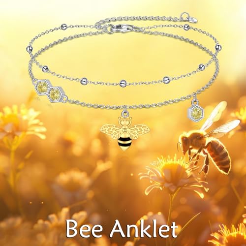 Starfish Ankle Bracelets for Women Seabeach Anklets 925 Sterling Silver Adjustable Foot Beaded white opal Ankle Bracelet Anklet Jewelry - 图片 7