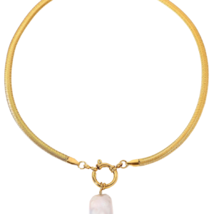 Ares Baroque Pearl Chain Necklace