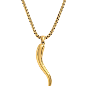 Zenia Italian Horn Pendant Necklace